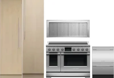 5 Piece Package Includes Refrigerator, Freezer, Range, Hood And Dishwasher